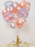 1 Kit Balão Surpresa / Pedido de Casamento 15 Peças com Aliança 45 cm e tema Rosê - Noiva