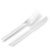 50 Kit Garfo e Faca Master talher branco rígido restaurante - comprar online