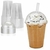 50 Tampa Bolha 9,8 cm com Furo - Ideal para Milkshake e Açaí
