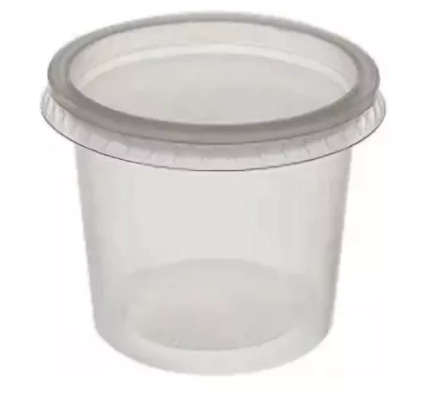 50 Pote 140 ml com tampa para molho Freezer e Microondas