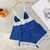 Pijama Short Doll Malha Fria - E81 Azul Petróleo
