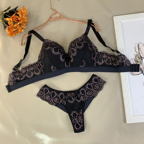 Conjunto Plus com Renda Fio Duplo - AP18 Preto