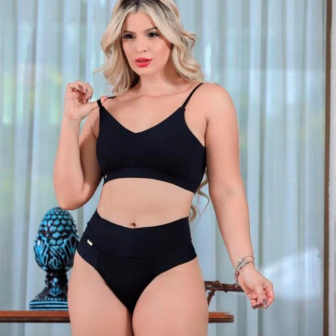 Sutiã Plus Size Sem Bojo Sustentação Confortável Preto - 02