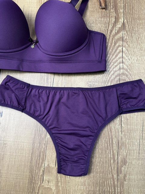 Calcinha Ellen Cós Alto Tanga Tradicional - Roxo Imperial