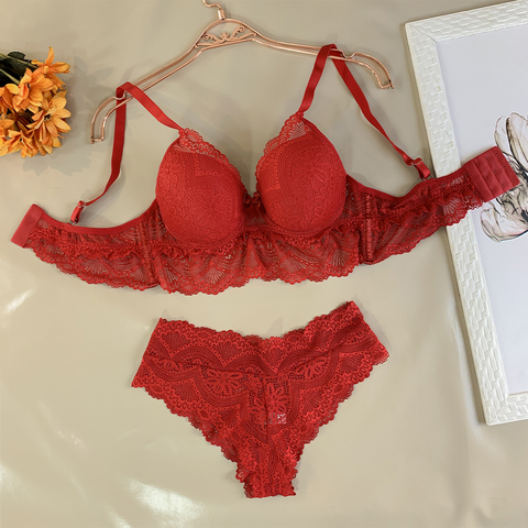 Conjunto Plus com Renda Fio Duplo - AP17 Vermelho