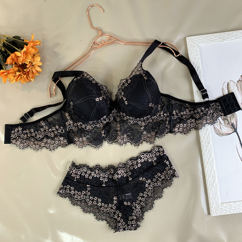 Conjunto Plus com Renda Fio Duplo - AP19 Preto