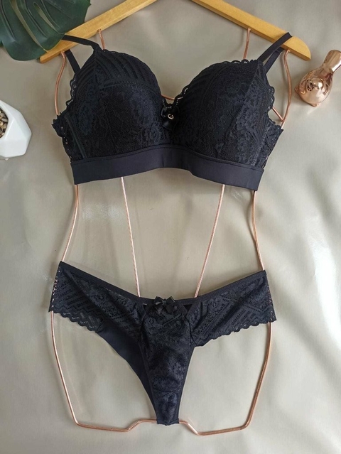 Conjunto de Lingerie Natalia - Preto A86