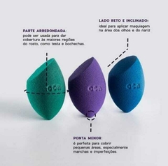 ESPONJA FLAT BLEND AZUL OCEANE - AlineAMakeStore