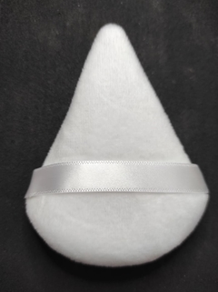 ESPONJA TRIANGULAR DE VELUDO COR:BRANCA