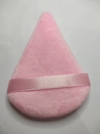 ESPONJA TRIANGULAR DE VELUDO ROSA BEBÊ