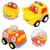 Kit com 8 Carrinhos de fricção Conjunto Veículos Divertidos- bbr - Brinquedos Baby Run 