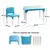 Mesa com Cadeira Dinossauros Azul - Styll Baby - loja online