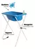 Banheira Com Suporte Bebê Infantil Baby Azul Resistente 34l na internet