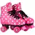 Patins Infantil Retrô Rosa 4 Rodas C/ Led 37 - BBR Toys