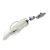 Isca artificial Z-Man Chatterbait Freedom 3/8oz com corpo branco e cabelo de silicone.