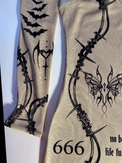 Imagen de Vestido Fake Tattos + Manguitas PRE ORDER (disponible 12/03 )