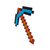 Placa Decorativa Pixel Picareta de Diamante Minecraft