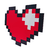 Placa Decorativa Pixel Coração de Vida Minecraft