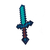 Placa Decorativa Pixel Espada de Diamante Minecraft