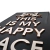 Quadro Relevo Decorativo This Is My Happy Place Gato Pet Frase Presente Decoração - comprar online
