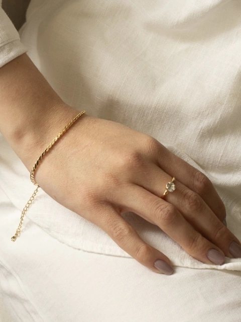 ANEL SOLITÁRIA OURO