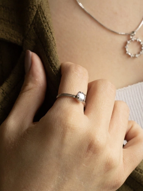 ANEL SOLITÁRIA RODIO BRANCO