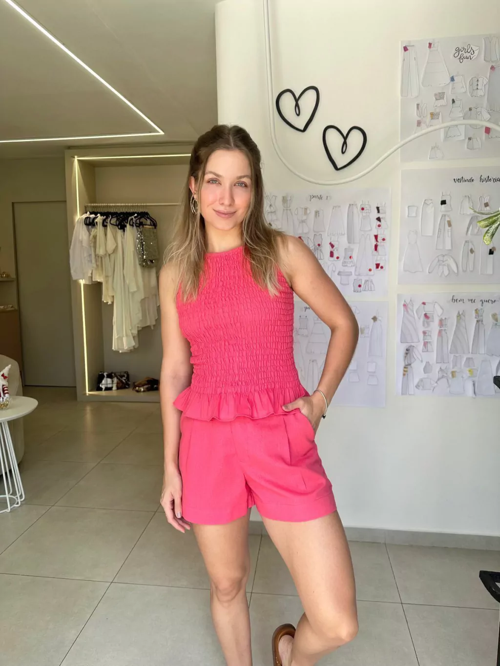 Short Laís - rosa