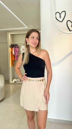 Short Saia Vic - bege - loja online