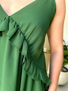 Vestido babados Florescer - verde - Mari Bonawitz