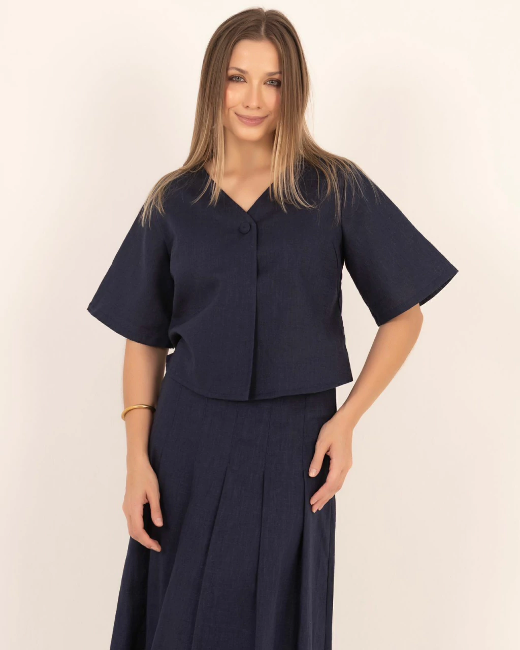 Blusa Lúcia - azul marinho