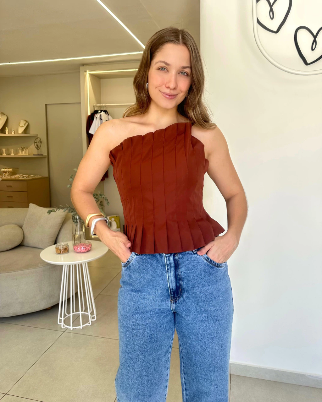 Top Bianca - Marrom