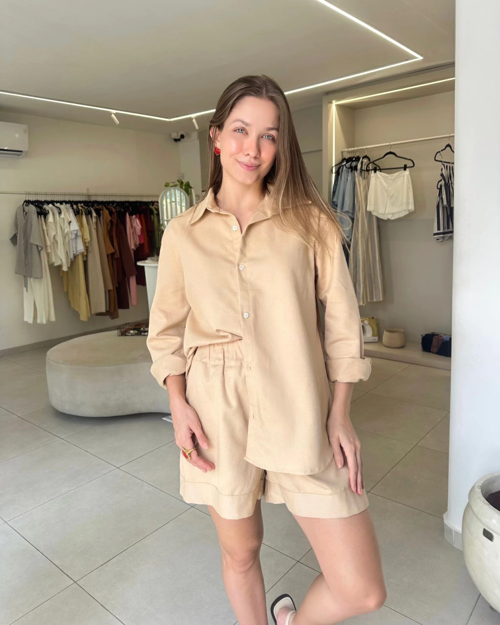 Camisa Maria - bege