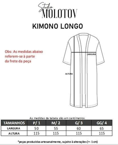 Kimono longo Tókio na internet