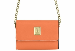 Bolsa Flap com Alça de Corrente Laranja 10032.3