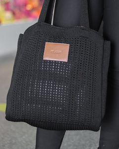 Bolsa de Crochê Classe Couro 3308 Preto - Oxe Mais Cor