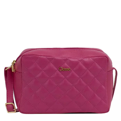 Câmera Bag Classe Couro Liz 2797 Magenta Matelassê