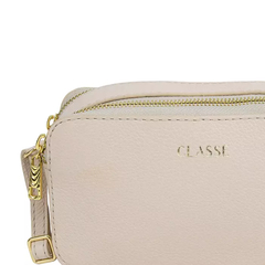 Câmera Bag Classe Couro Alícia 2895 Creme Liso - Oxe Mais Cor