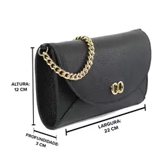 Bolsa Classe Couro Sara 3250 Preto - loja online