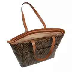 Shopping Bag Classe Couro Canvas 3260 Marrom/Nocciola na internet