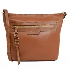 Crossbody Peggy Classe Couro 3268 Nocciola