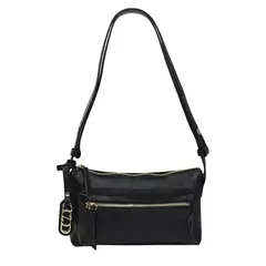 Crossbody Malu Classe Couro 3284 Preto