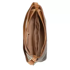 Bolsa Classe Couro Canvas 3301 Nocciola - Oxe Mais Cor
