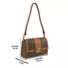 Imagem do Bolsa Classe Couro Canvas Moderna 3304 Marrom