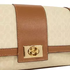Bolsa Classe Couro Canvas Moderna 3304 Creme - Oxe Mais Cor