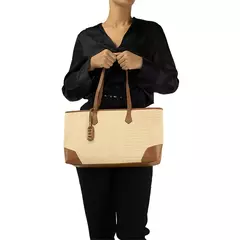 Bolsa Shopping Bag Classe Couro 3311 Tra. Palha - comprar online