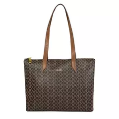 Bolsa Classe Couro Canvas Mimi 3329 Marrom