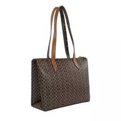 Bolsa Classe Couro Canvas Mimi 3329 Marrom - comprar online