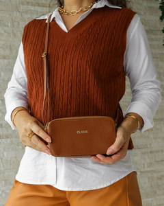 Câmera Bag Classe Couro Alícia 2895 Nocciola Liso