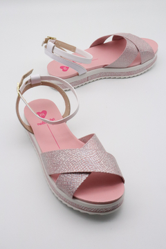Sandália Molekinha Flatform Holográfico Pulseira 2305.1548 - Oxe Mais Cor