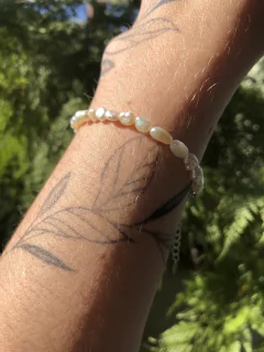 Pulseira pérola de agua doce em prata 925 - comprar online